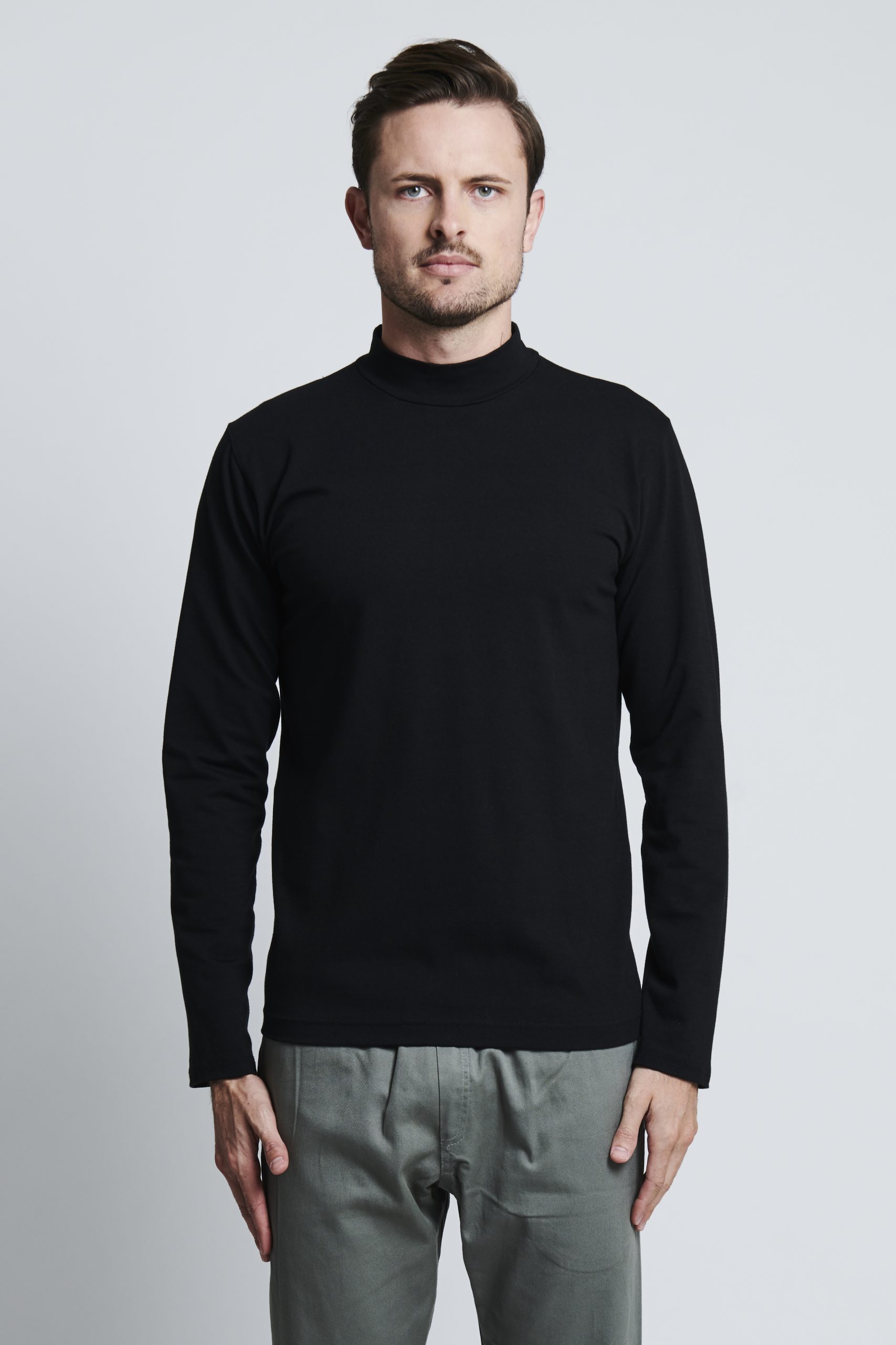 BOYD MOCK SKIVVY (BLACK)- MENS - BOYD Studio