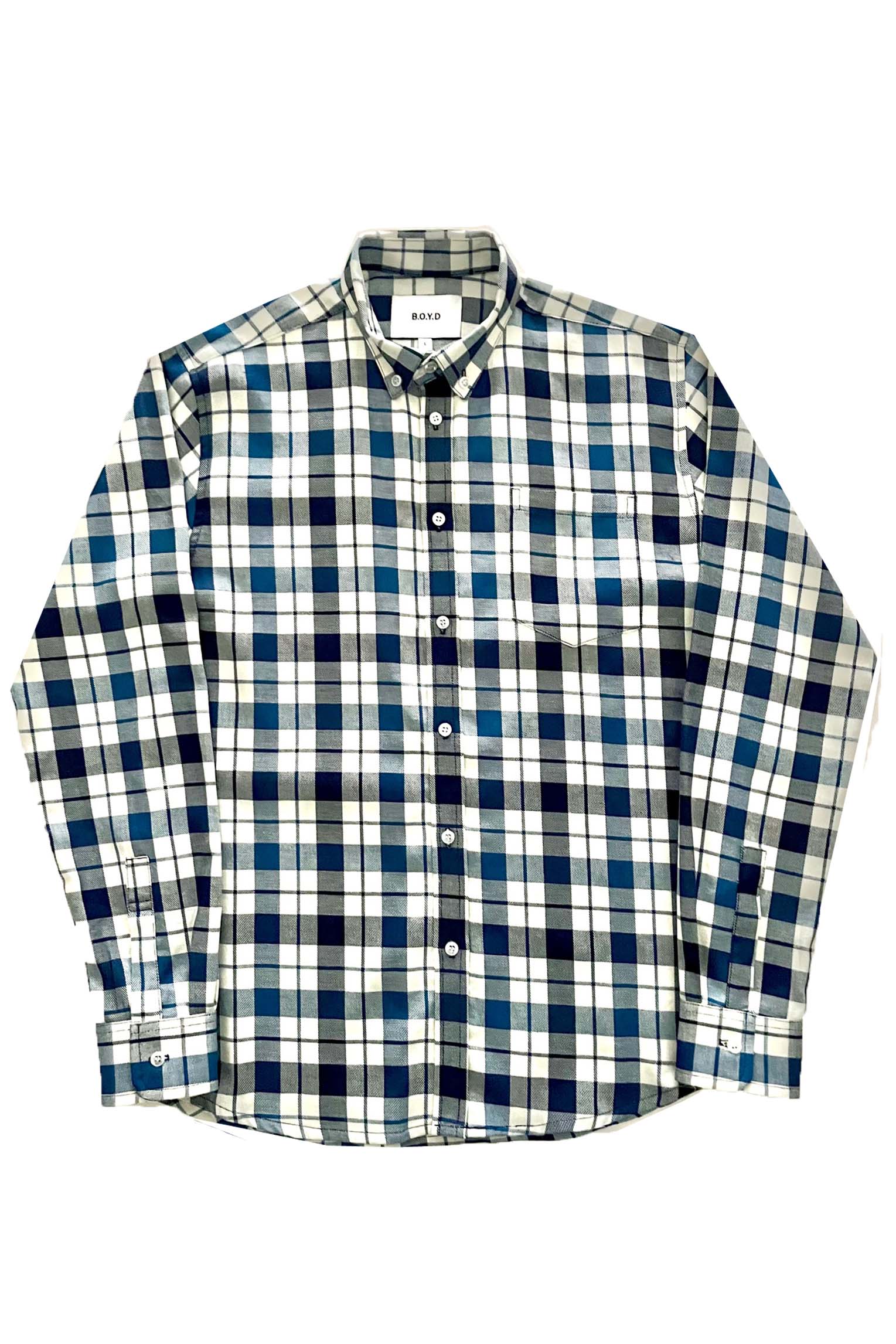 BOYD CLASSIC CHECK SHIRT (NAVY/WHITE TWILL) - BOYD Studio