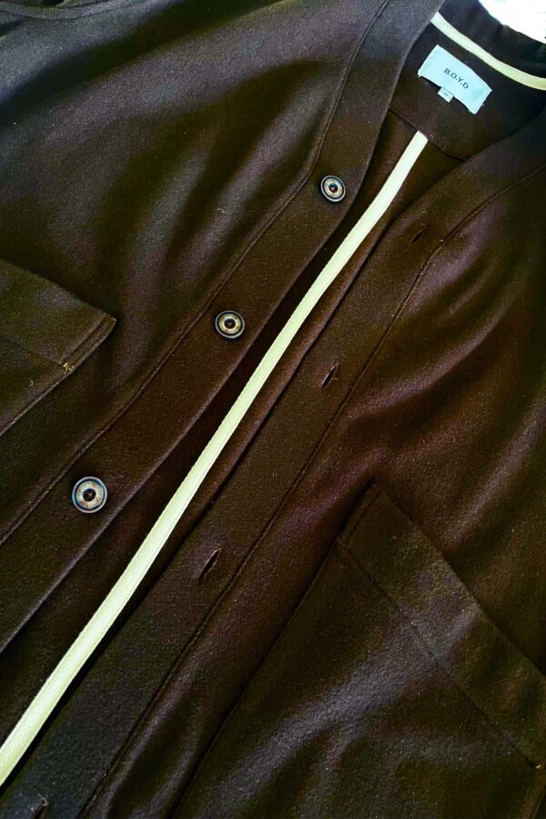 BOYD HERITAGE WOOL CARDIGAN (CHOCOLATE) - Image 3