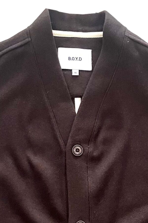 BOYD HERITAGE WOOL CARDIGAN (CHOCOLATE) - Image 4