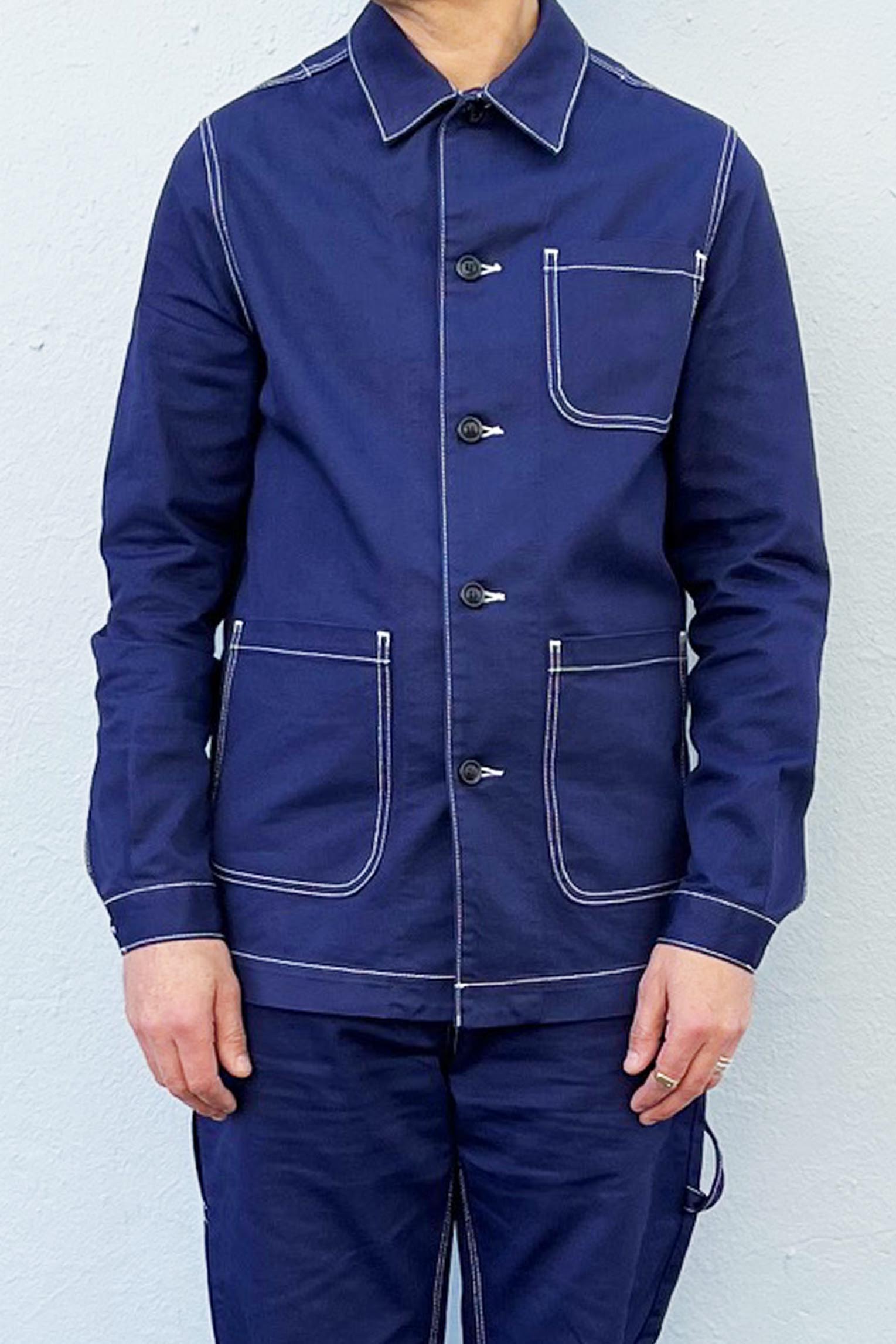 BOYD WORKER JACKET 404 (BLUE/WHITE)- MENS